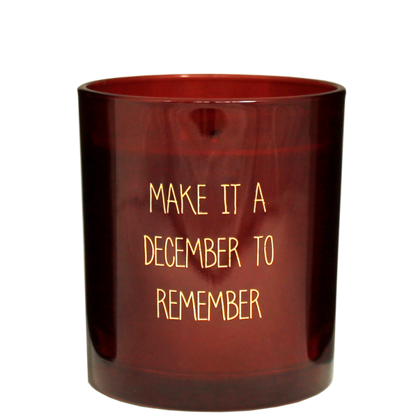 Sojakaars Glas Large Woodwick Winter Wood - RED - December to Remember