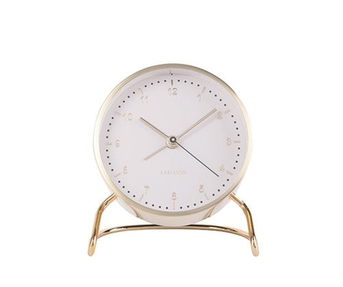 Alarm Clock Wekker - Stylish  Numbers White