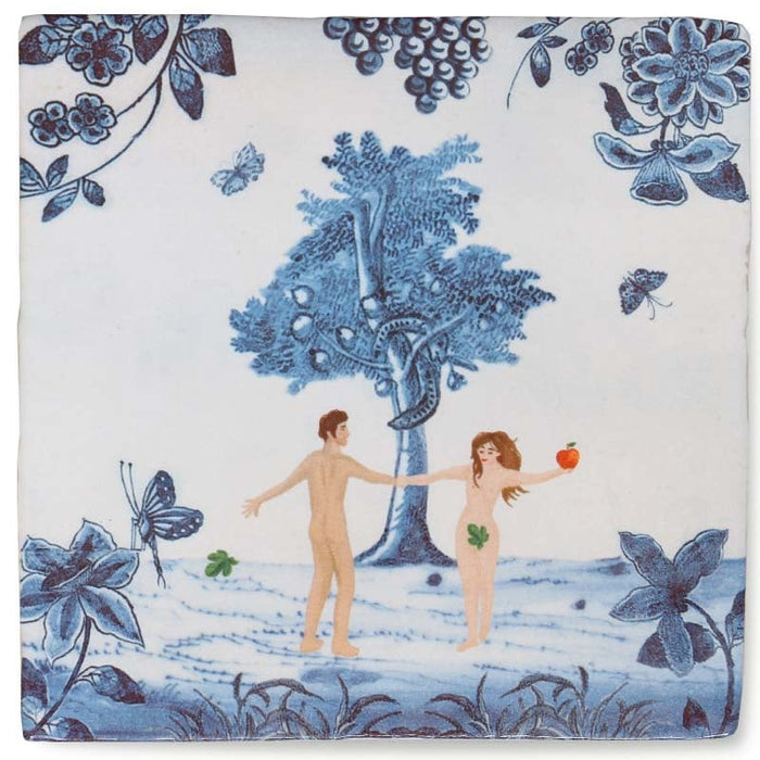 Adam and Eve in the Garden of Eden | Adam & Eva in de Tuin van Eden | 10x10 cm | StoryTiles