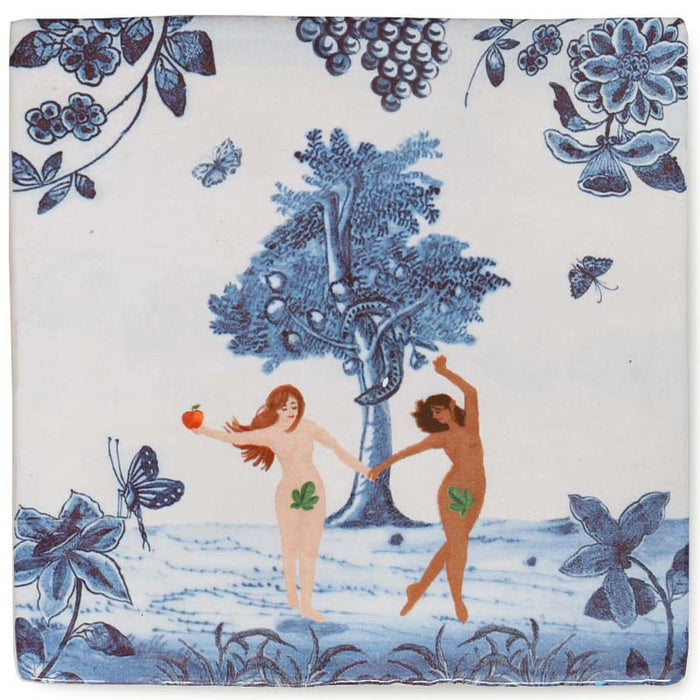 Eve & Eve in the Garden of Eden | Eva & Eva in de Tuin van Eden | 10x10 cm | StoryTiles