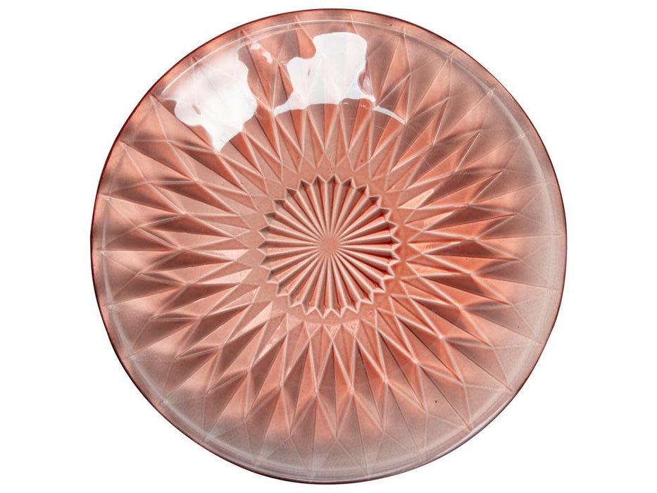 Glass plate ø19.7cm Pink