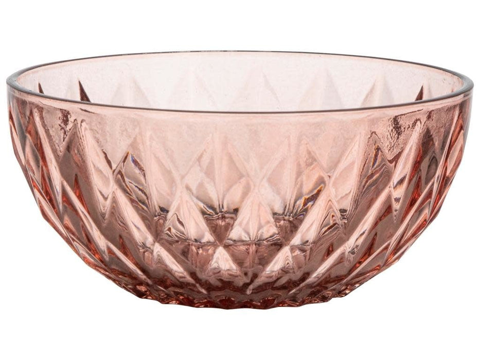 Glass bowl ø12.5x5.5cm Pink