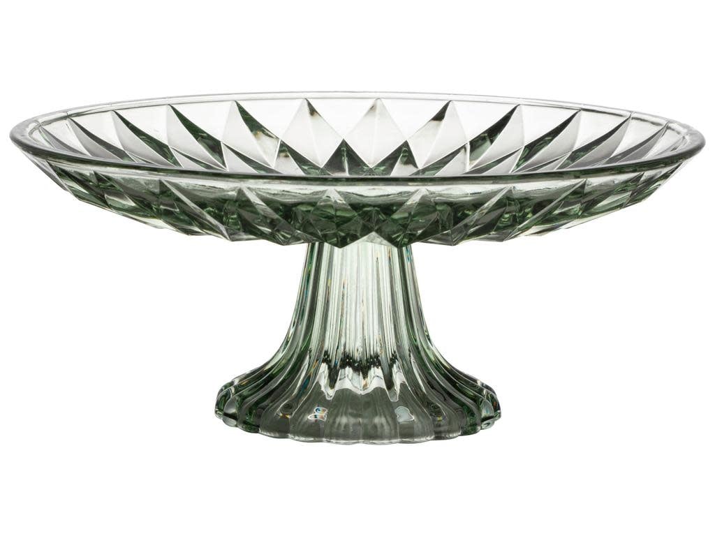 Kuchenhalter Glasschale ø24x10,5cm Grün
