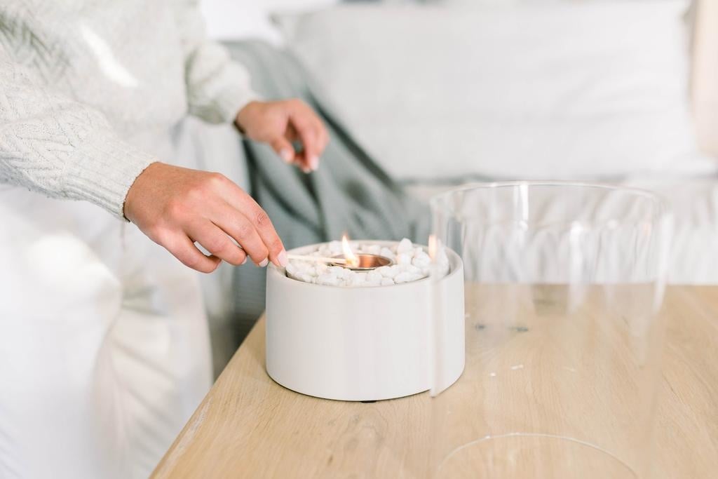 Leeff Stonefire – Tischkamin – Weiß