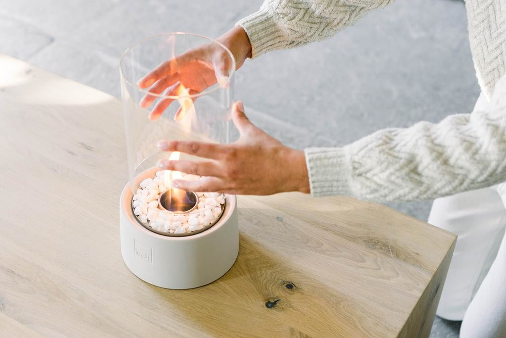 Leeff Stonefire – Tischkamin – Weiß