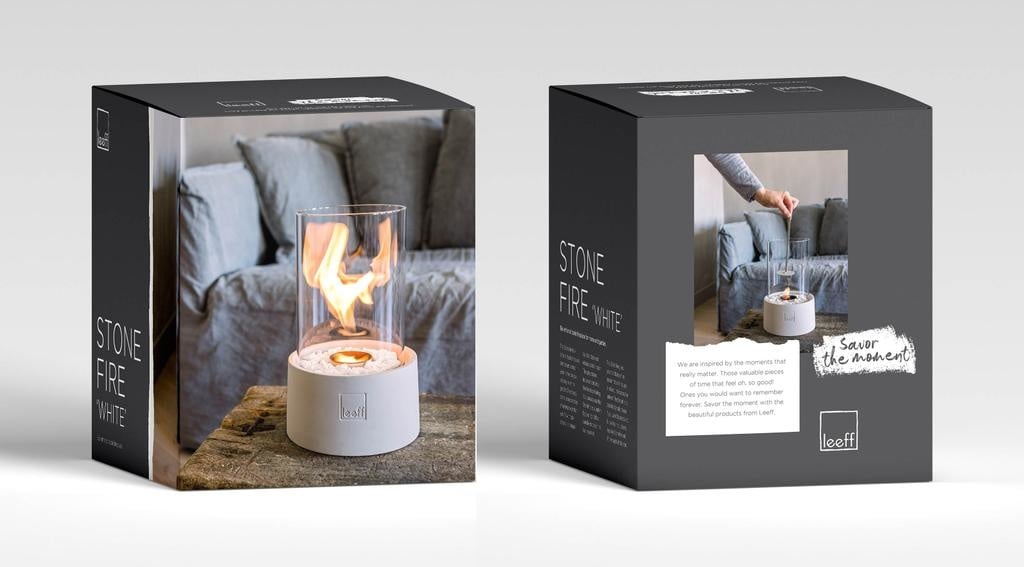 Leeff Stonefire – Tischkamin – Weiß