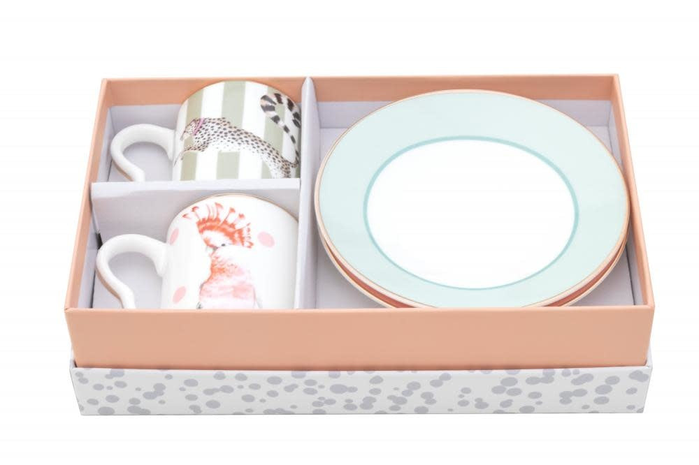 Expresso Cup and Saucer - Cheetah/Parrot - Gift box