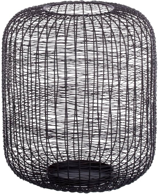 Wire pillar holder black | DekoCandle