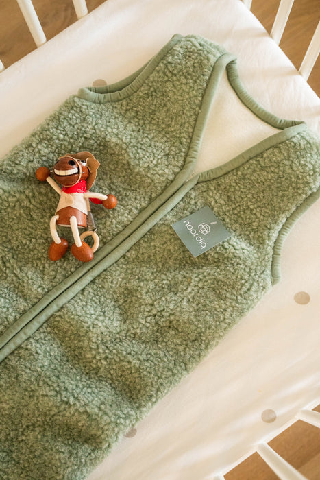 Schlafsack – Baby – 100 % Wolle, Grün