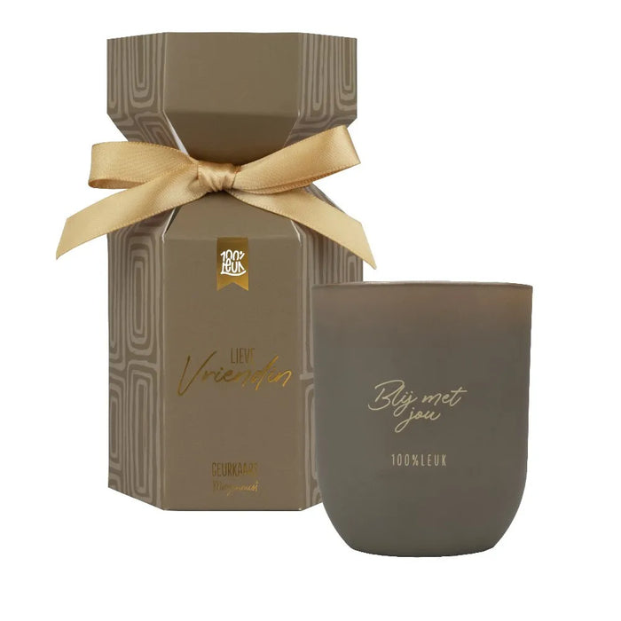 Geurkaars in cadeauverpakking – Vriendin | 100% Leuk