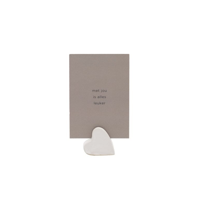 Kaarthouder met kaart - Met jou is alles leuker | Leeff