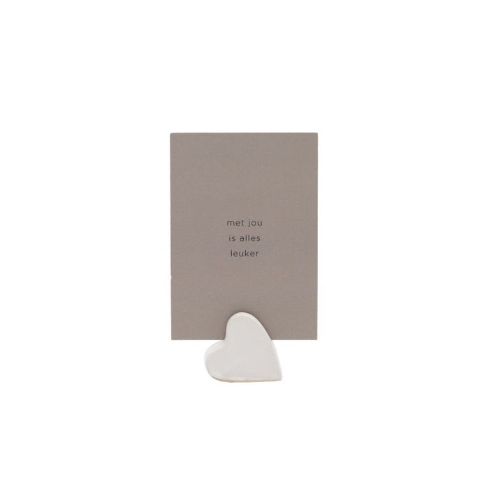 Kaarthouder met kaart - Met jou is alles leuker | Leeff