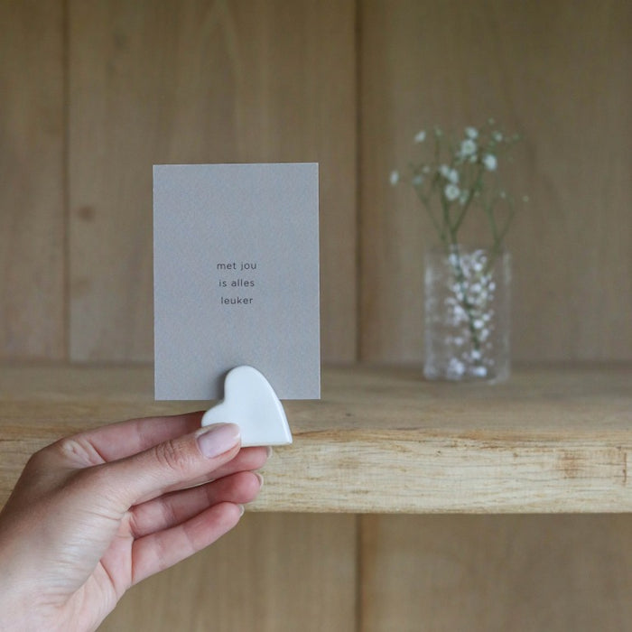 Kaarthouder met kaart - Met jou is alles leuker | Leeff