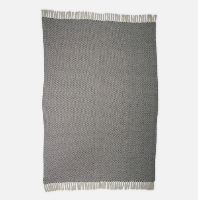 Recycled Cotton Plaid Visgraat Zwart | Jens Living