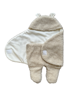 Schlafsack BÄR / TEDDY - Baby - 100 % Wolle Creme-Weiß