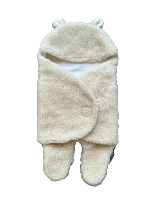 Schlafsack BÄR / TEDDY - Baby - 100 % Wolle Creme-Weiß