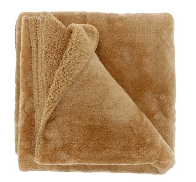 Kariert | Decke – Torvah – 150 x 200 cm – Bisonbraun
