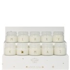 Sojakerzen – Merry X-Mas – Weiß in luxuriöser Geschenkbox – Duft: Winter Glow 