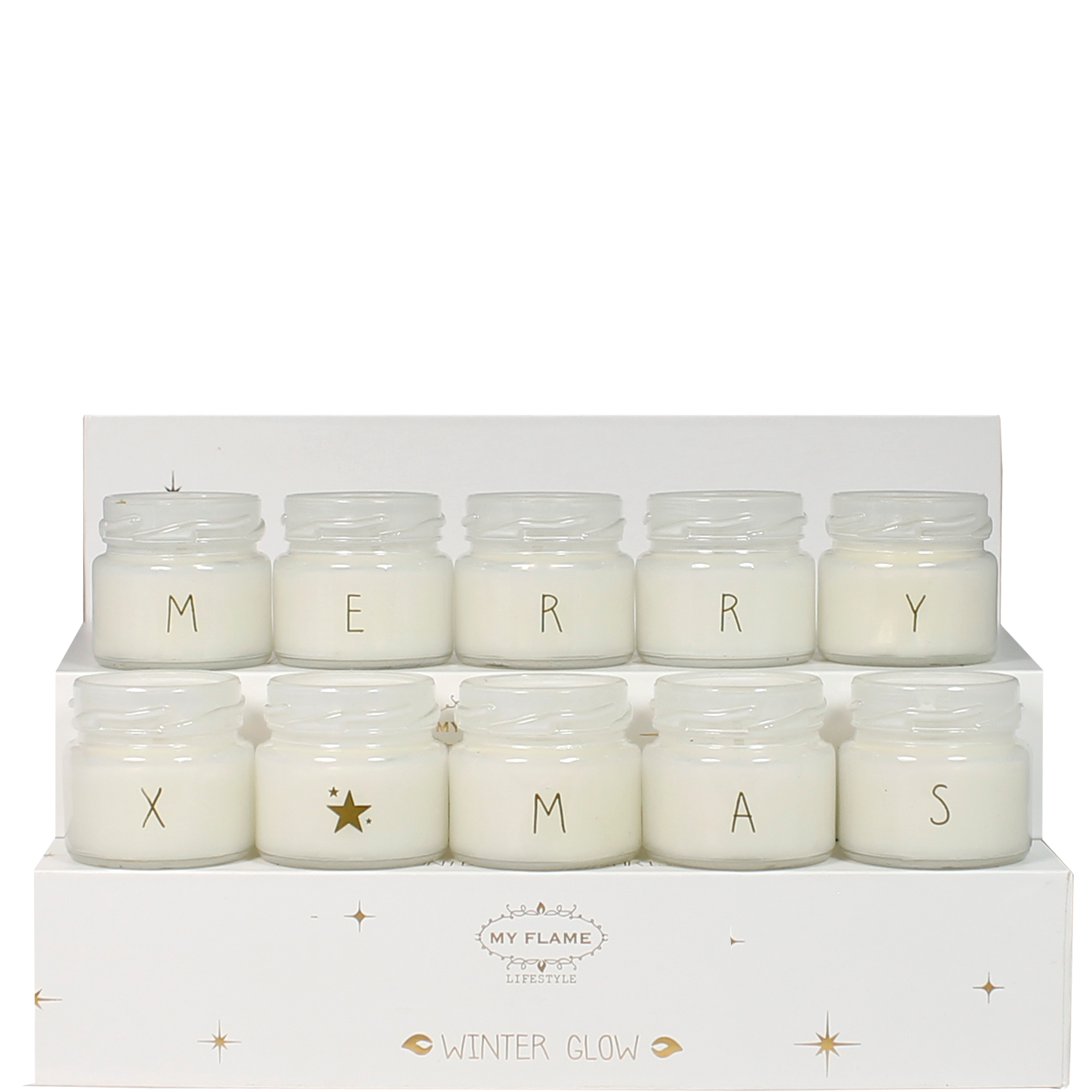 Sojakaarsen - Merry X-Mas - Wit in luxe giftbox   | My Flame