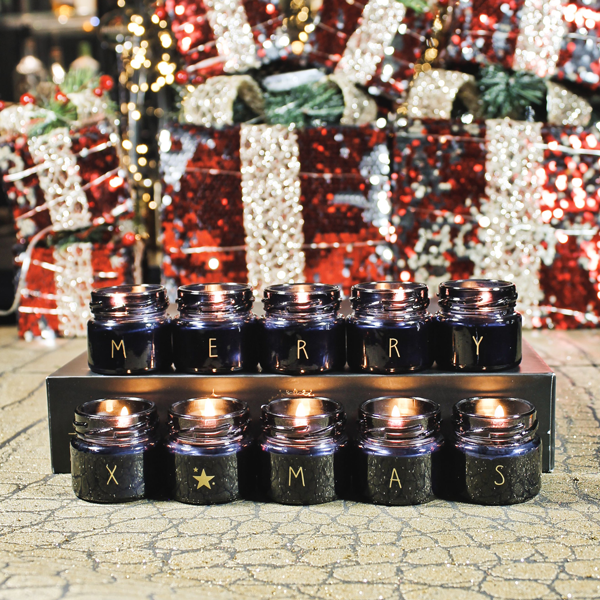 Soy candles - Merry X-Mas - Black in luxury gift box - Scent: Winter Glow 