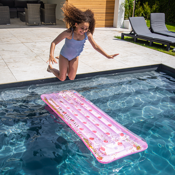 Luxe water luchtbed - Roze met stippen