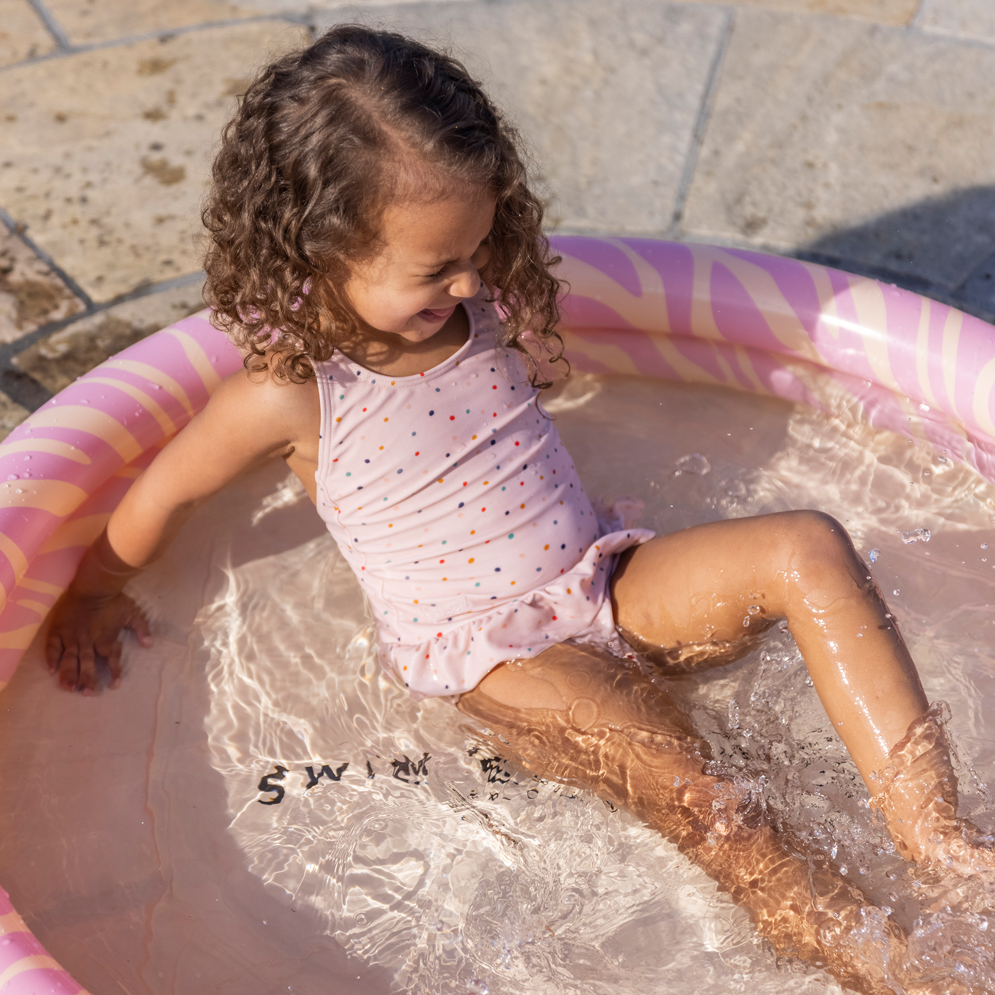 Kinder Opblaas Zwembad Roze Zebra | Swim Essentials