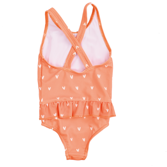 UV-Badeanzug Mädchen - Orange Hearts