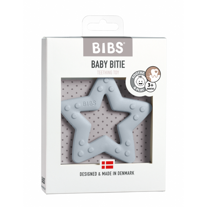 BIBS - Beißring Stern | Baby blau