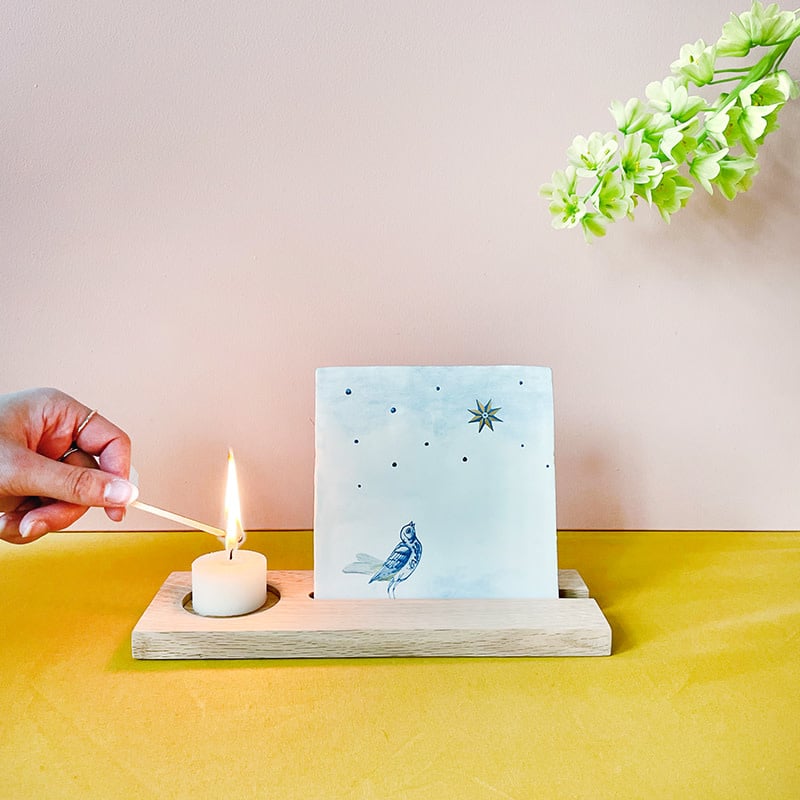 Storytiles Tile and Candle Holder | Tegel en kaarsen houder - 24cm