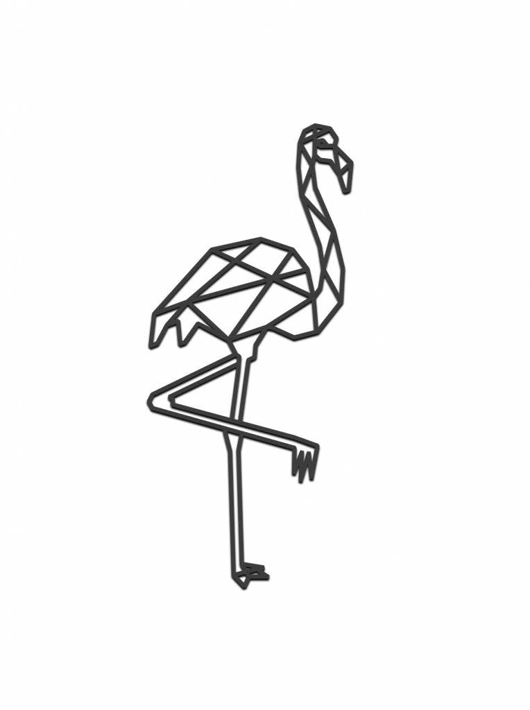 Flamingo Zwart MDF | Cityshapes