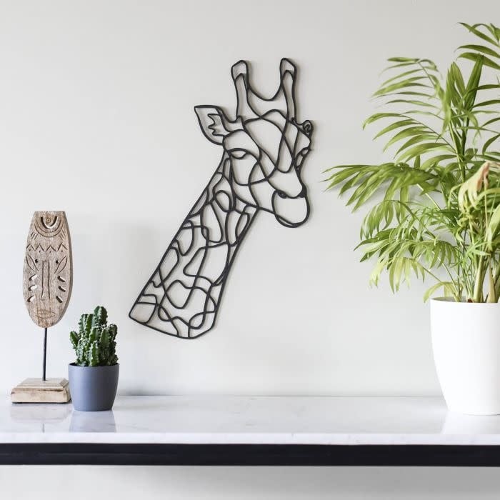 Giraffen-Dekoration – schwarzes MDF