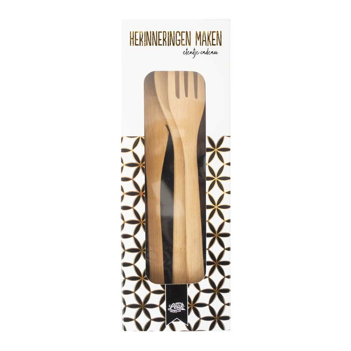 Cutlery set Bamboo - Making memories 