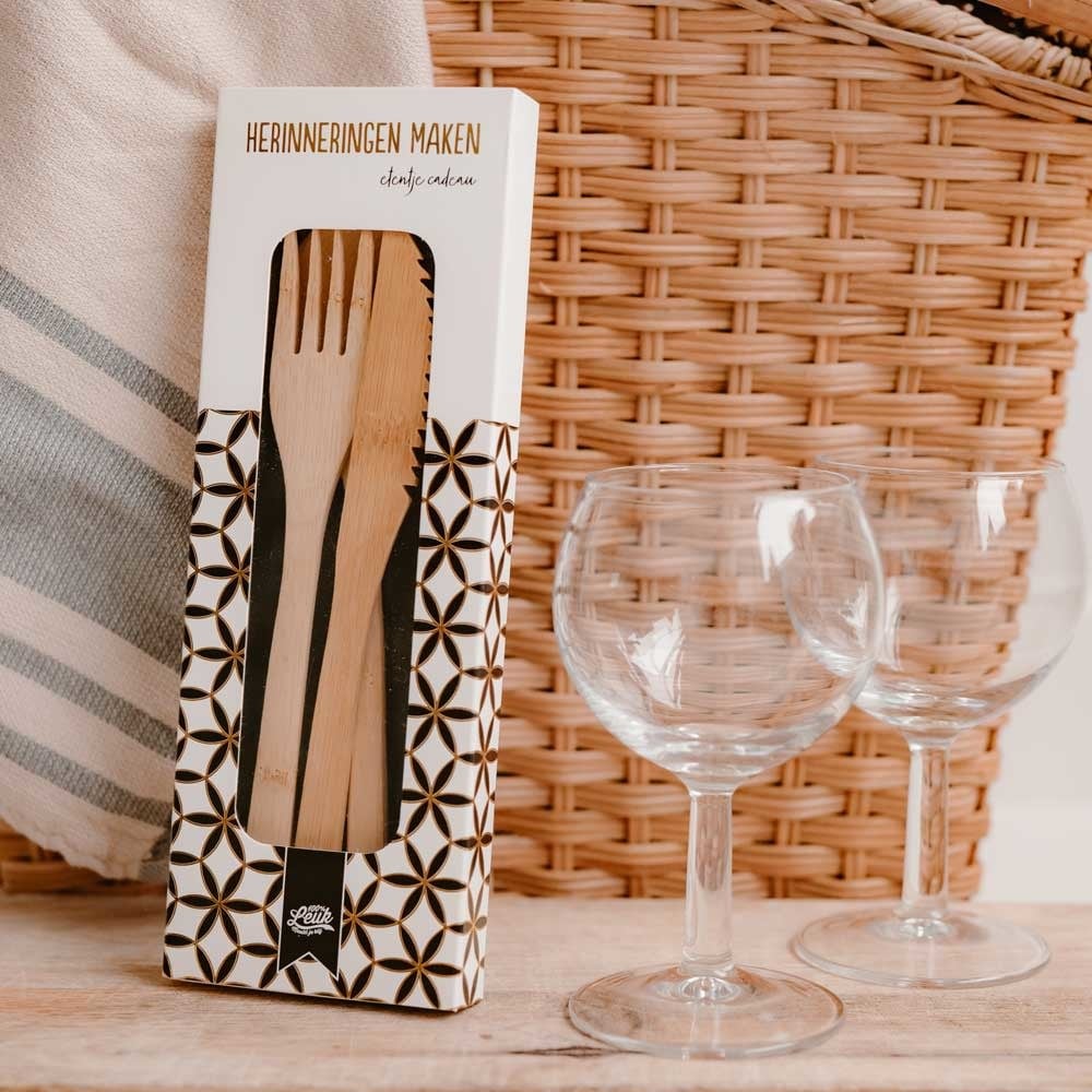 Cutlery set Bamboo - Making memories 