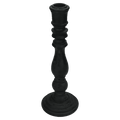 Kerzenständer aus Polyresin – Schwarz – 24 x 8,5 x 8,5