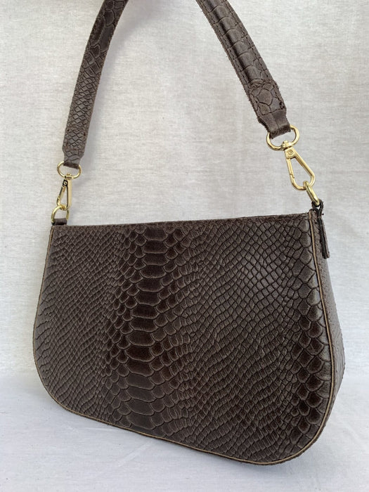 Cato Handbag Leather - Choco