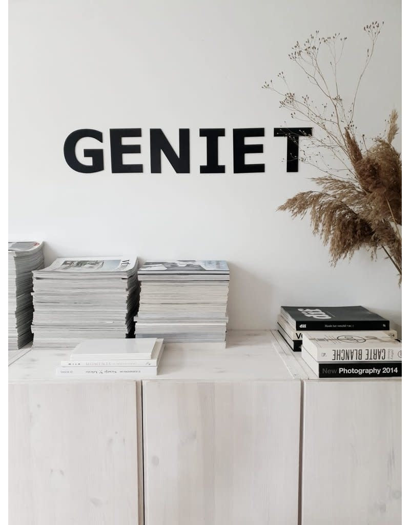 Geniet Letters - Zwart | Zoedt