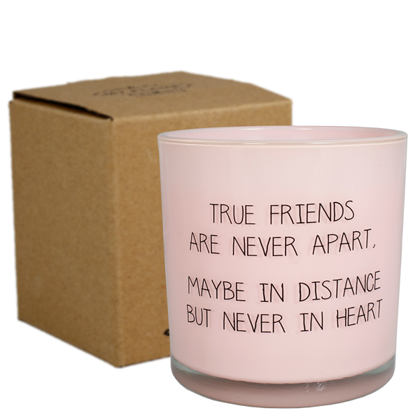 Soy Candle Glass - True friends are never apart - Scent: Green Tea Time