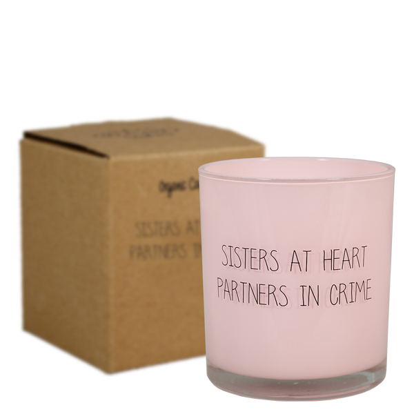 Soy candle Glass - Sisters at heart - Scent: Green Tea Time