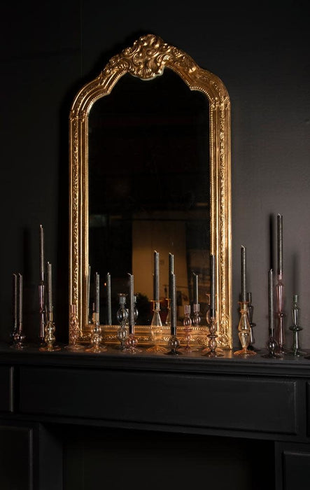 Abendessen-Kerzenhalter | Kerzenständer aus Glas Ø9x23cm Rosa
