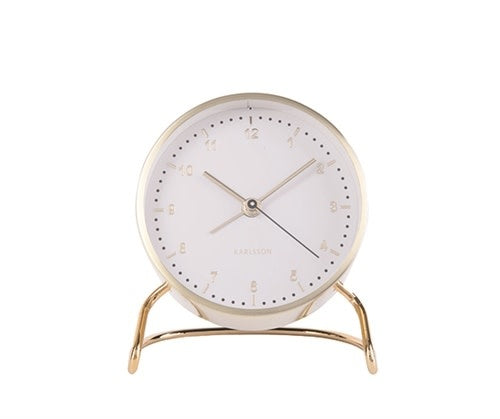 Alarm Clock Wekker - Stylish Numbers White | Karlsson