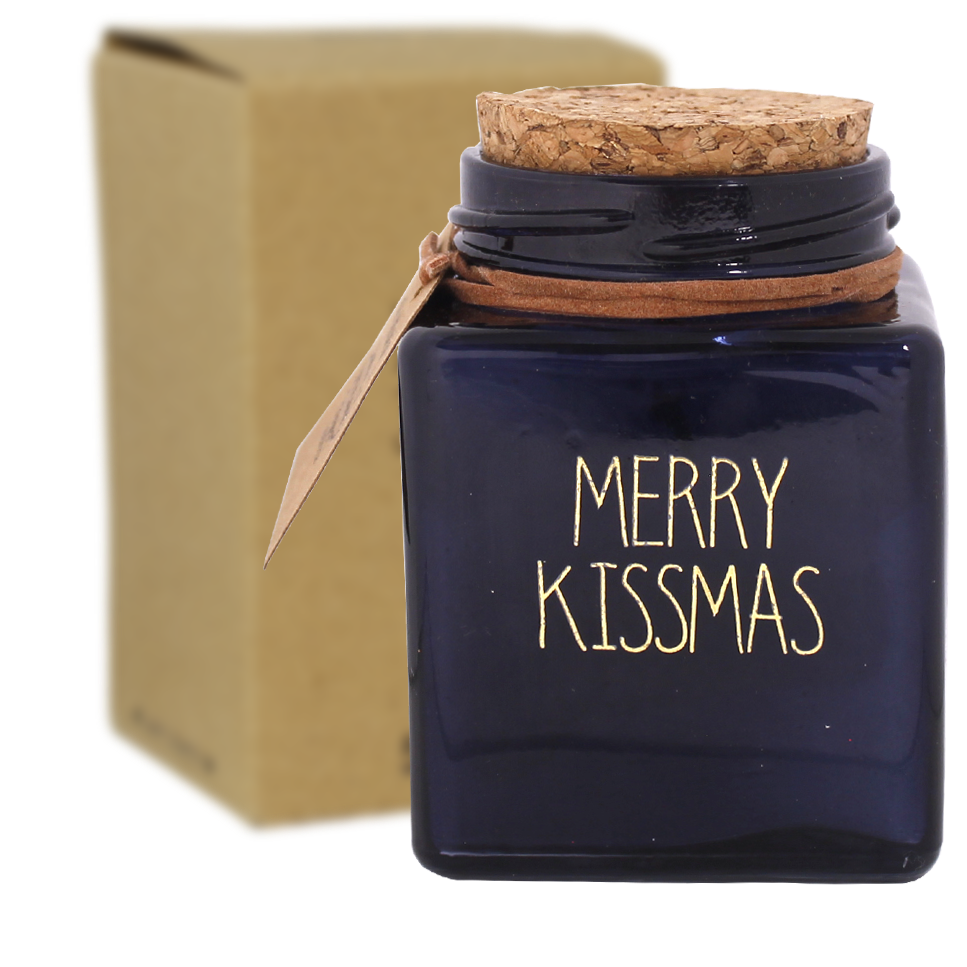 Sojakaars Glas met kurk XL (Merry Kissmas) | My Flame