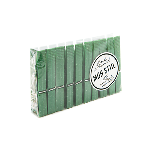Wasknijpers set 10 stuks 95% recycled materiaal - GROEN | Mijn Stijl