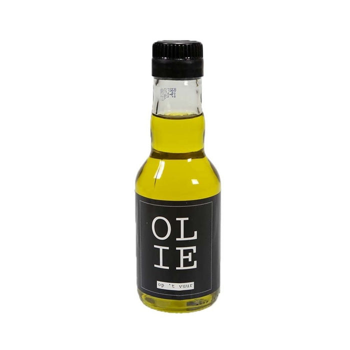 Öl auf dem Feuer – natives Olivenöl extra – klein