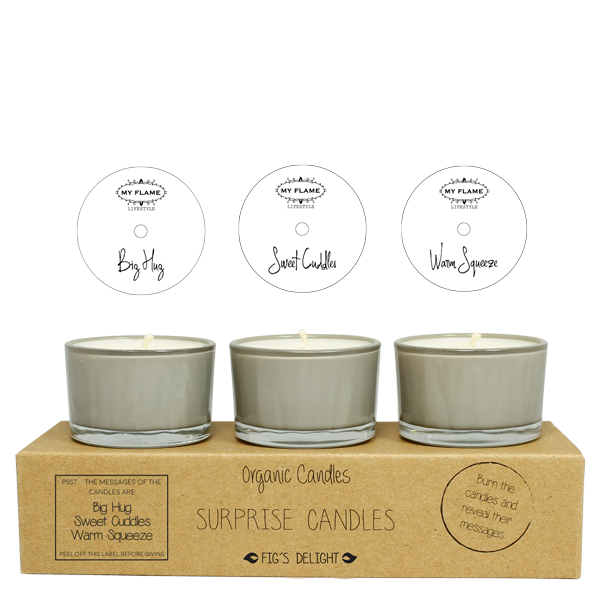 Surprise candles - Hug - Cuddles - Squeeze - Scent: Fig's Delight