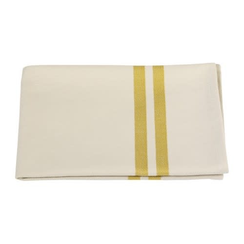 Tea towel cotton Ecru-Yellow - 45x65 cm