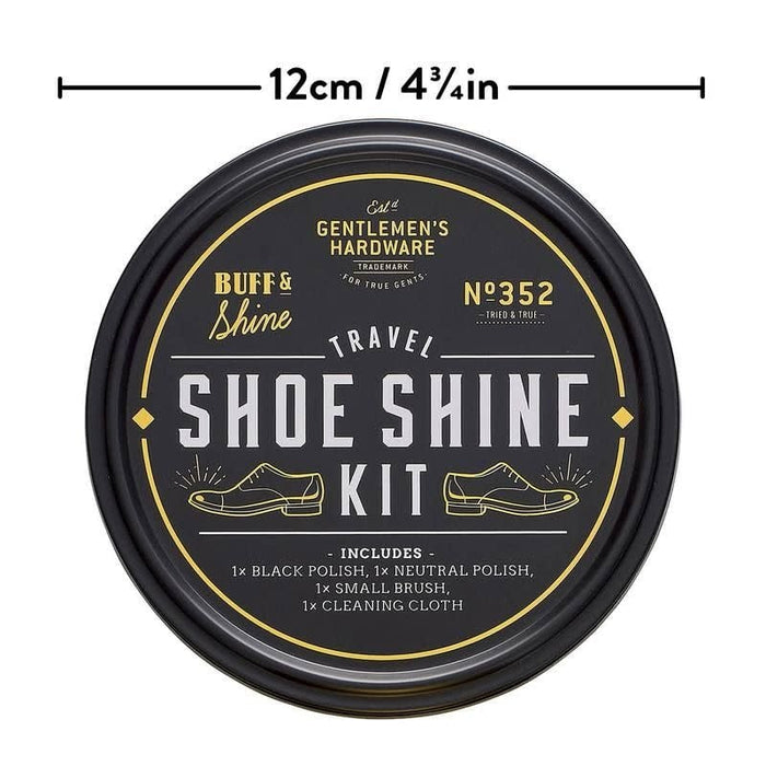 Shoe polish set in a can