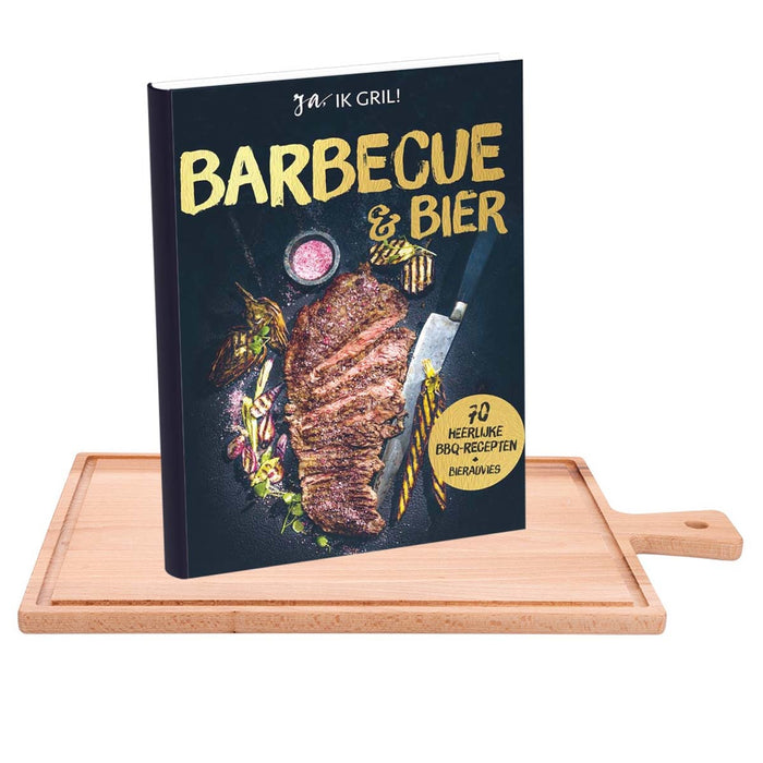 Set - Steak board 40cm &amp; Book Barbeque and Beer