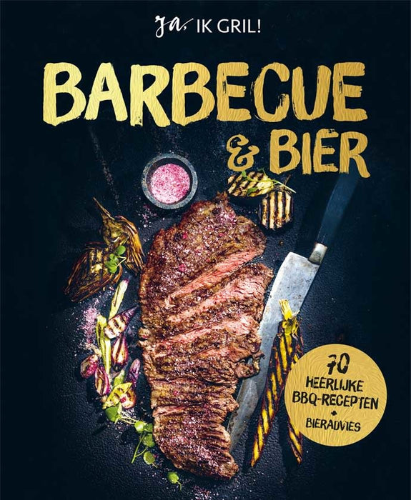 Set – Steakbrett 40 cm und Buch „Grillen und Bier“.