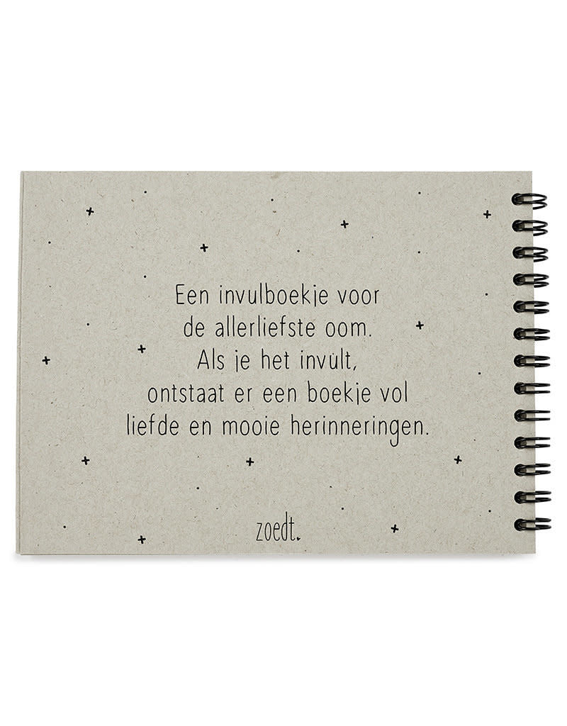 Invulboekje voor de allerliefste oom | Zoedt