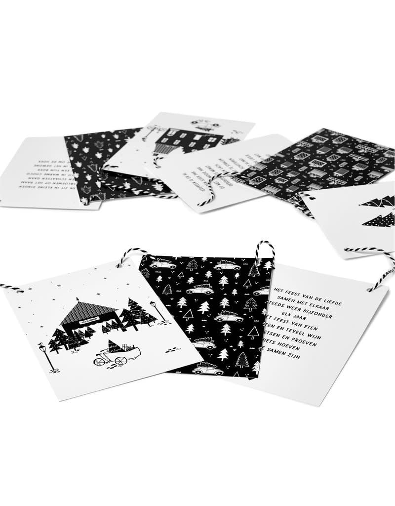 Kerst Woonslinger met 9 kaarten - Bijzondercadeau.nl